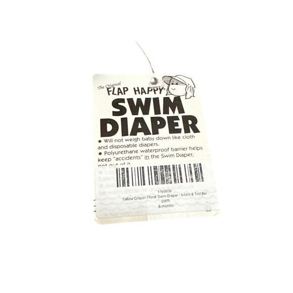 Flap Happy Swim Diaper Floral Ruffled Made in USA Size XS 10-15 pounds New - Picture 5 of 5